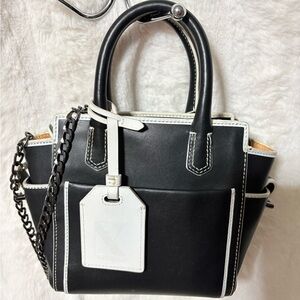 Reed Krakoff Black and White Leather Structured Tote